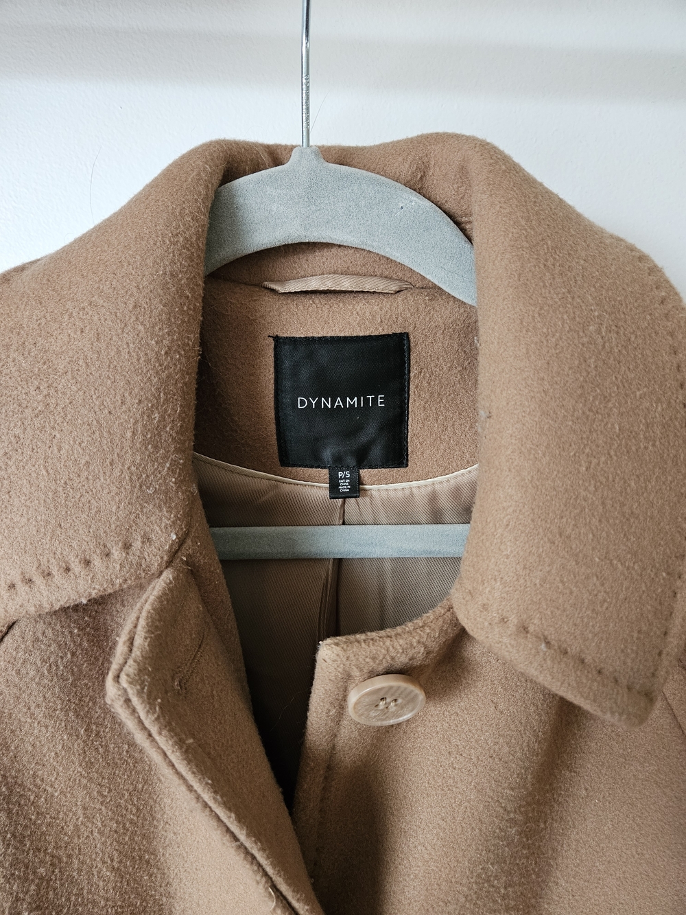 Dynamite Camel Belted Trench Coat - Picture 3 of 5